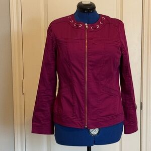 Chico's Magenta Utility Jacket
